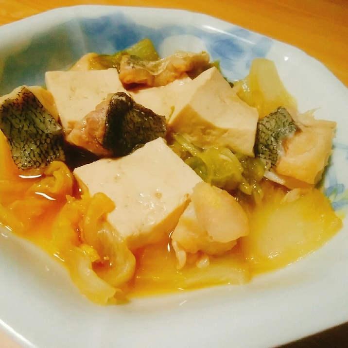 鱈と白菜と豆腐の煮物